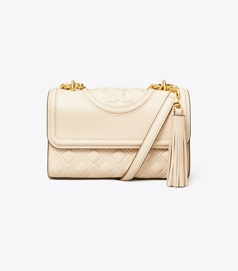 Tory Burch designer shoulder bags Small Fleming Convertible Shoulder Bag in New Cream angle