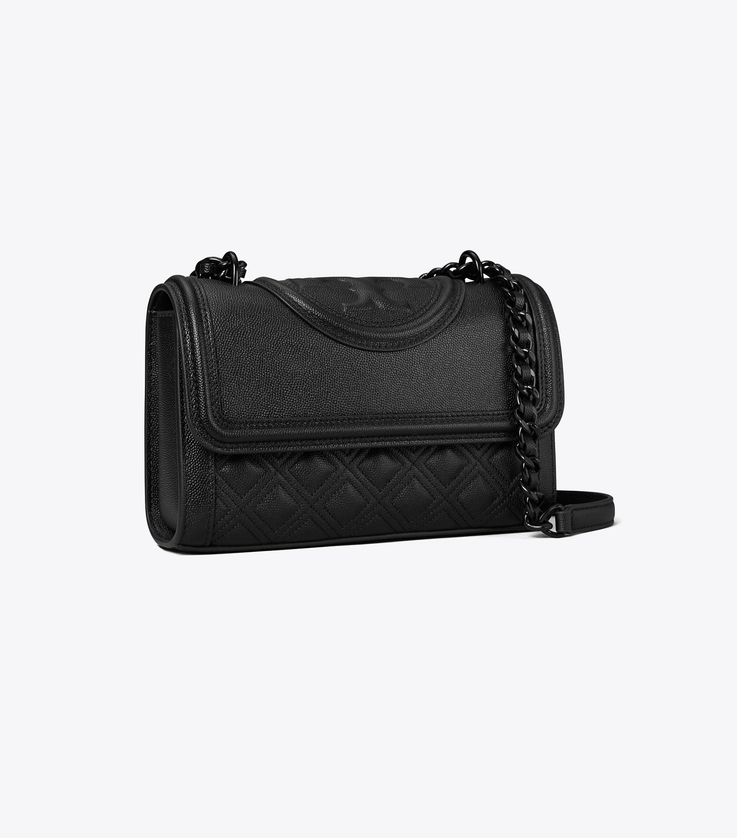 Fleming Polished-Grain Convertible Shoulder Bag