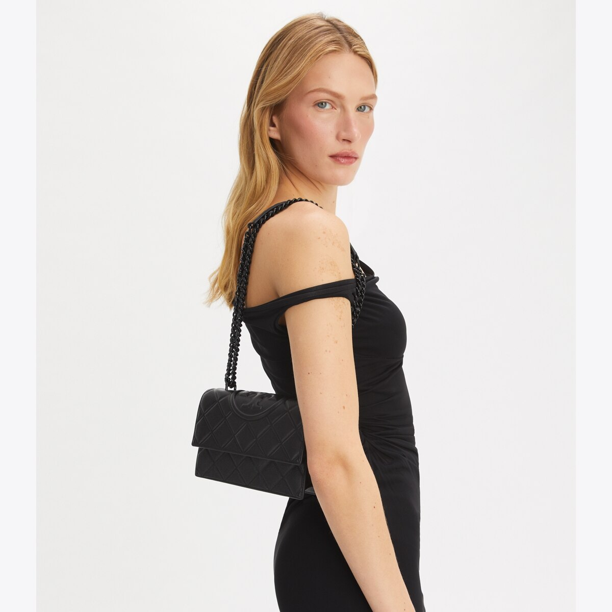 Small Fleming Polished-Grain Shoulder Bag: Women's Designer