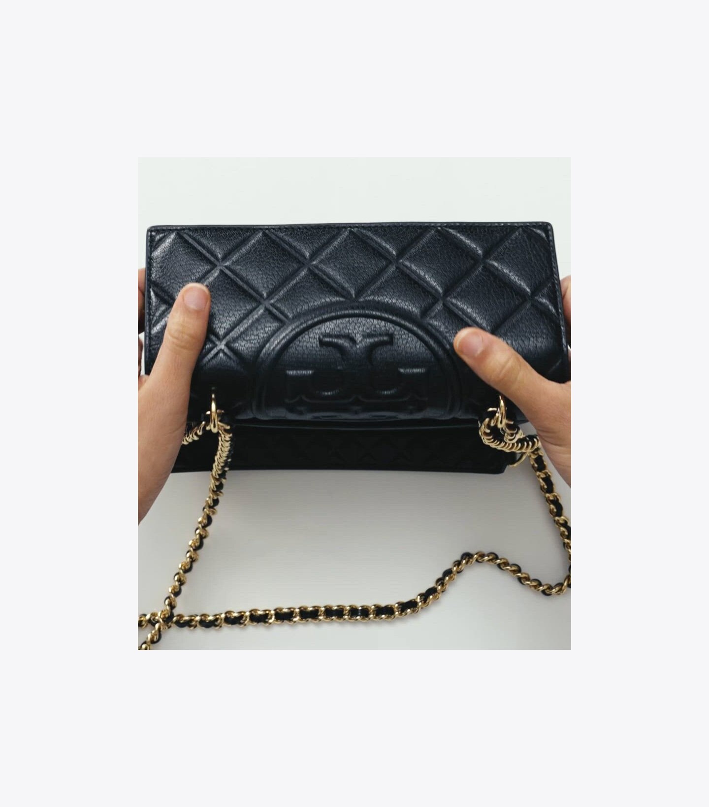 Fleming Polished-Grain Shoulder Bag