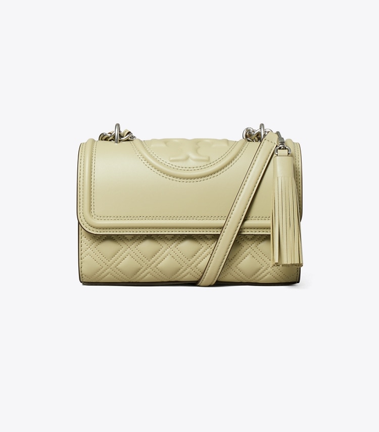 Tory Burch designer shoulder bags Small Fleming Shoulder Bag in Olive Sprig front