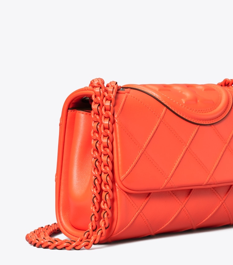 Tory Burch designer shoulder bags Small Fleming Soft Convertible Shoulder Bag in Sour Cherry detail