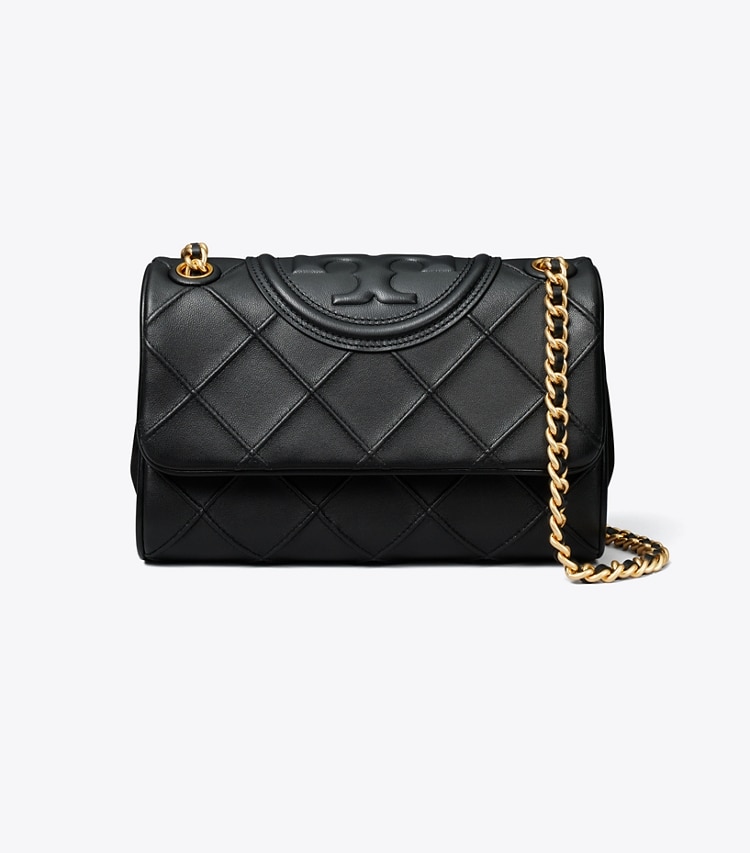 Tory Burch designer shoulder bags Small Fleming Soft Convertible Shoulder Bag in Black front