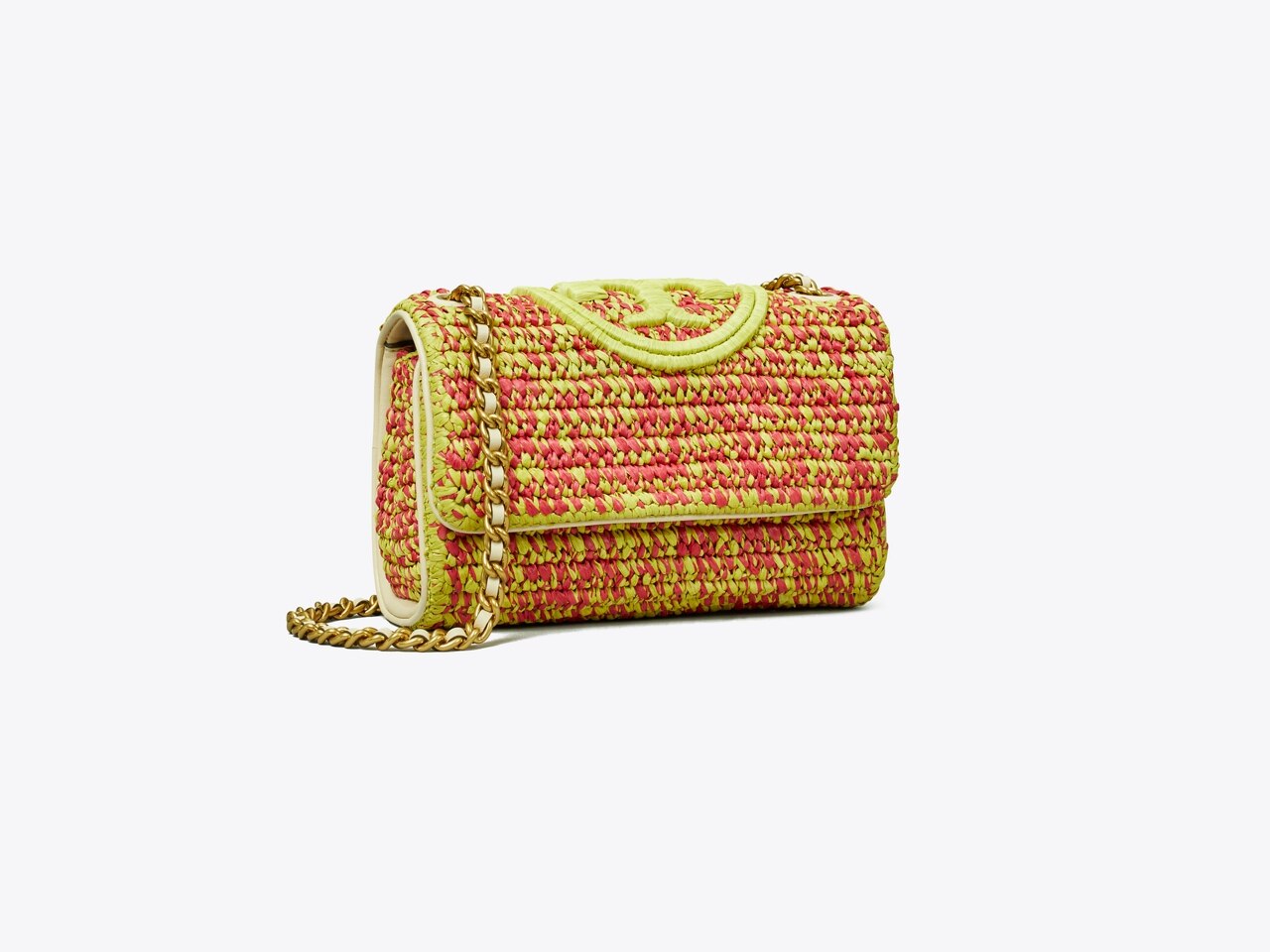 Tory Burch Kira Crochet Convertible Shoulder Bag in Natural