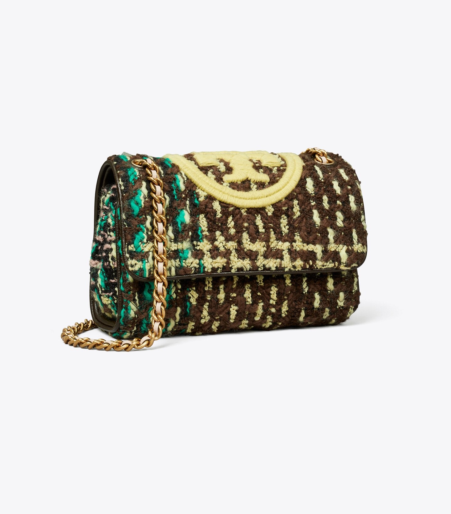Small Fleming Soft Tweed Convertible Shoulder Bag