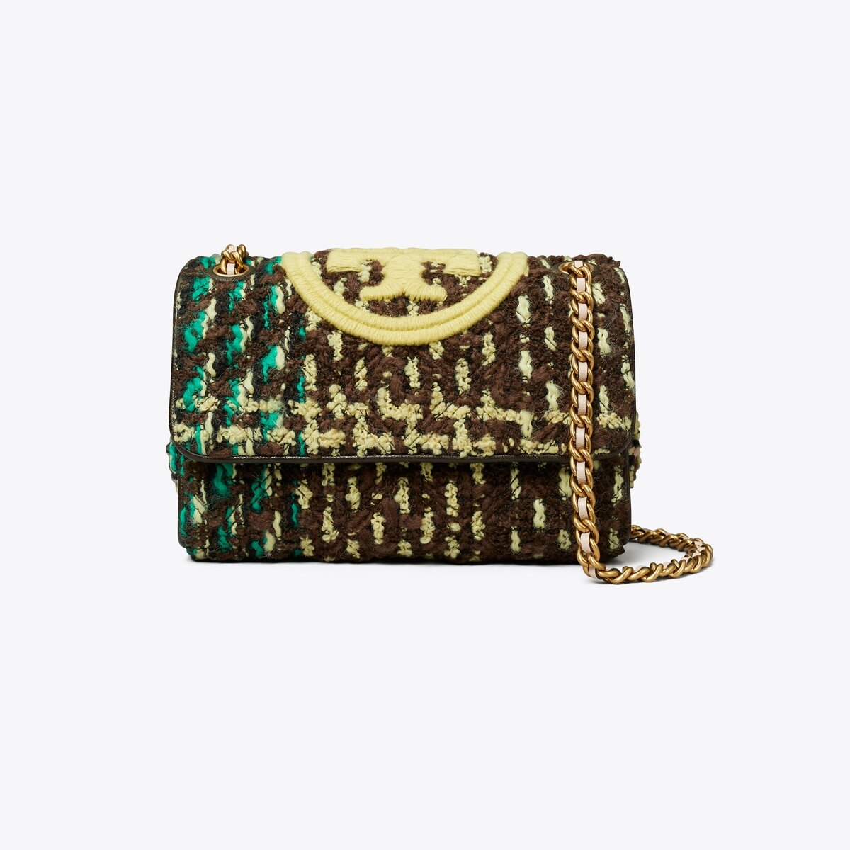 トリーバーチ　61482 FLEMING TWEED BAG ウエストバッグ Small Fleming Soft Tweed Convertible Shoulder Bag: Women's