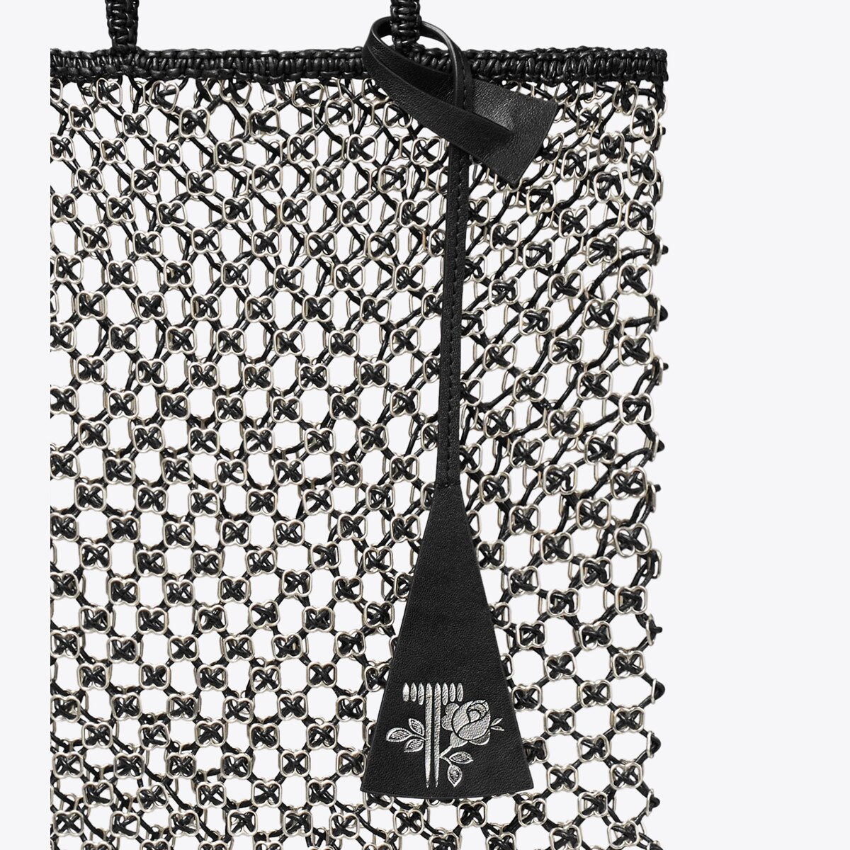 SMALL HANDWOVEN CHAIN MESH TOTE - thumbnail 4