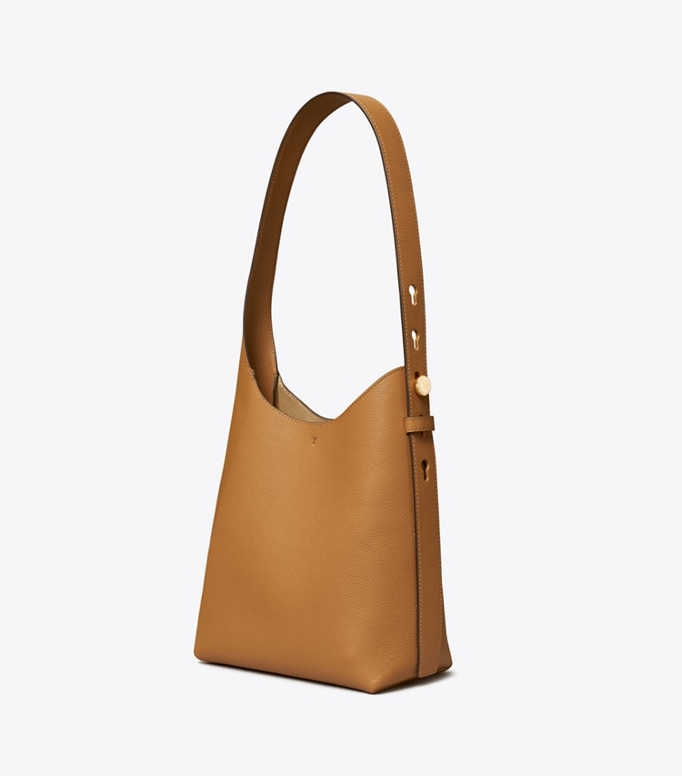 Tory Burch designer ホーボーバッグ ロミー スモール ホーボーバッグ in Tiramisu angle
