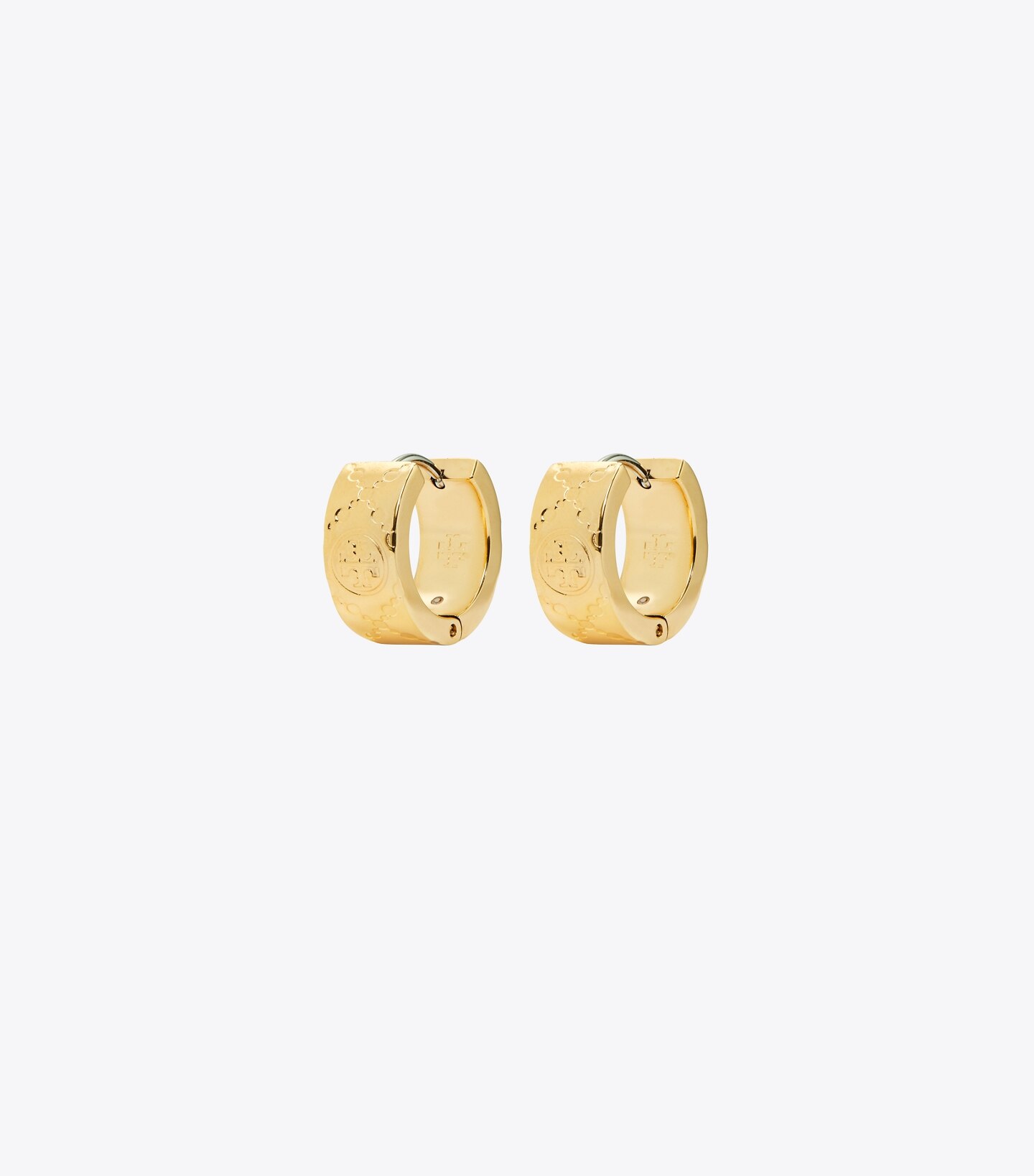 Small Icon T Monogram Hoop Earrings