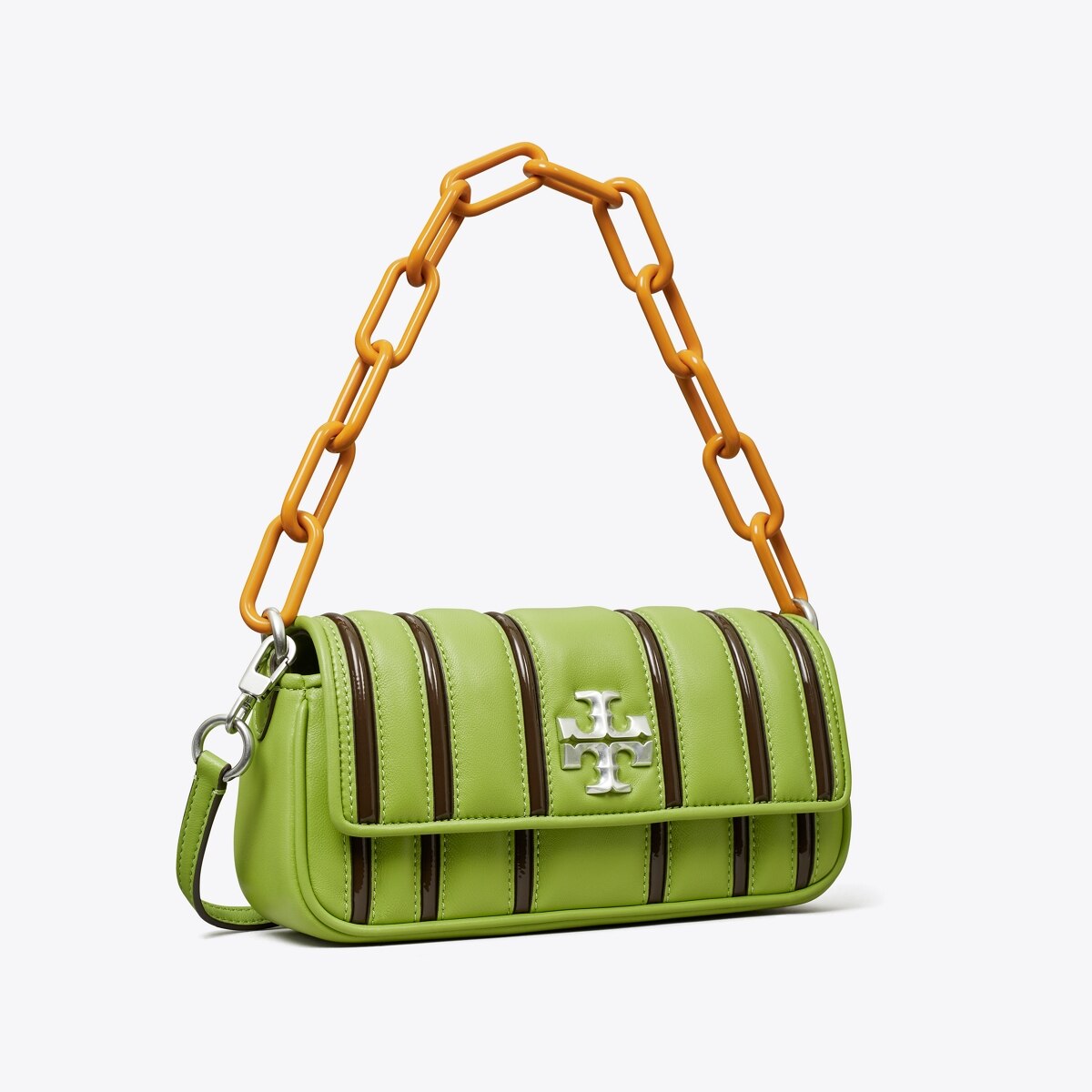 Small Kira Bombé Stripe Flap Shoulder Bag: Women's Designer Shoulder Bags | Tory  Burch