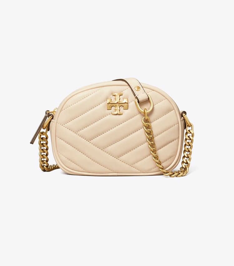 Tory Burch designer crossbody bags Small Kira Chevron Camera Bag in New Cream front