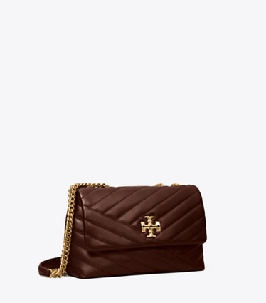 Tory Burch designer shoulder bags Small Kira Chevron Convertible Shoulder Bag in TEMPRANILLO angle