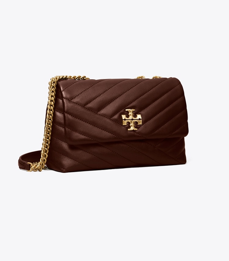 Tory Burch designer shoulder bags Small Kira Chevron Convertible Shoulder Bag in TEMPRANILLO angle