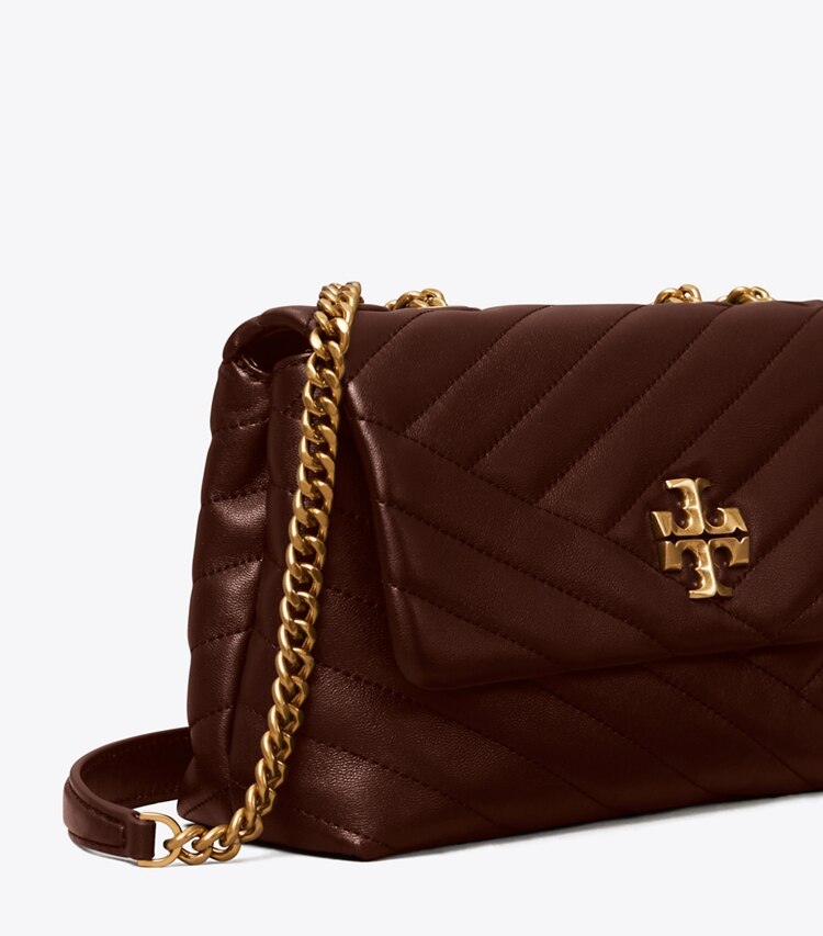 Tory Burch designer shoulder bags Small Kira Chevron Convertible Shoulder Bag in TEMPRANILLO detail
