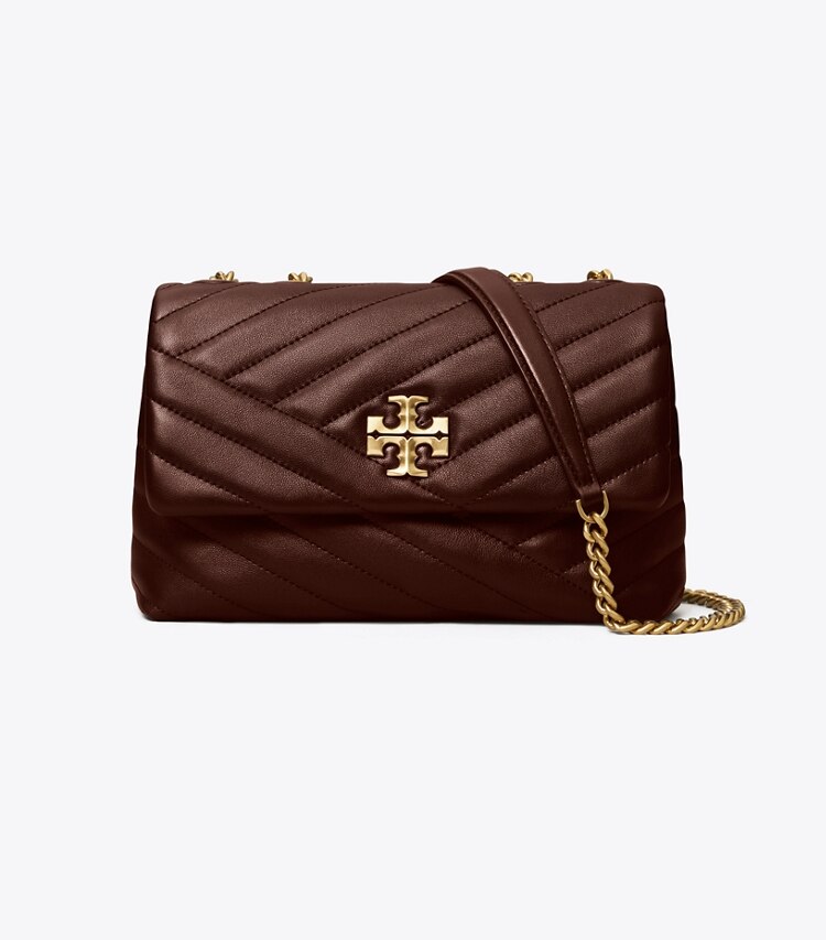 Tory Burch designer shoulder bags Small Kira Chevron Convertible Shoulder Bag in TEMPRANILLO front