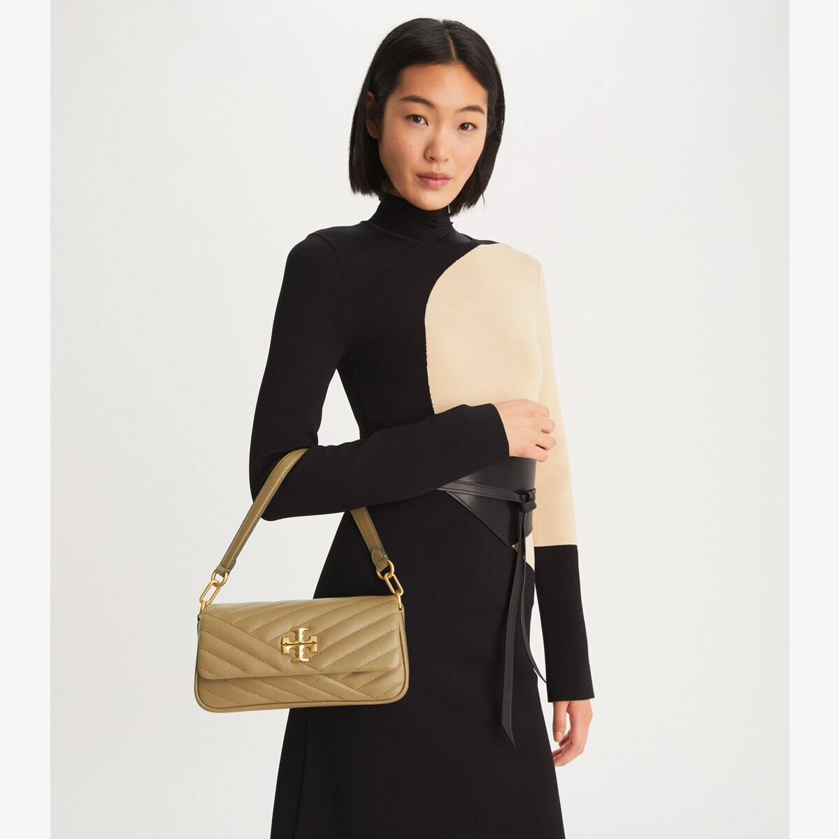 Small Kira Chevron Flap Shoulder Bag: Women's Designer
