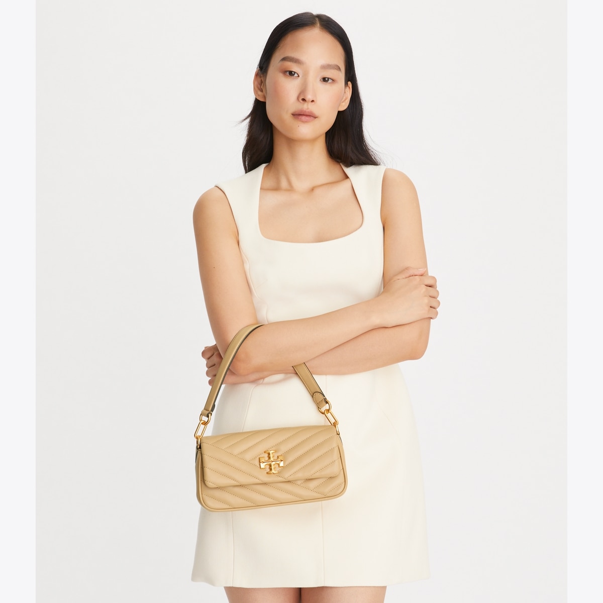 【即発】TORY BURCH MINI KIRA FLAP SHOULDER BAG(142567) Tory Burch- Mini Kira Flap Shoulder Bag (Black) – Amreki