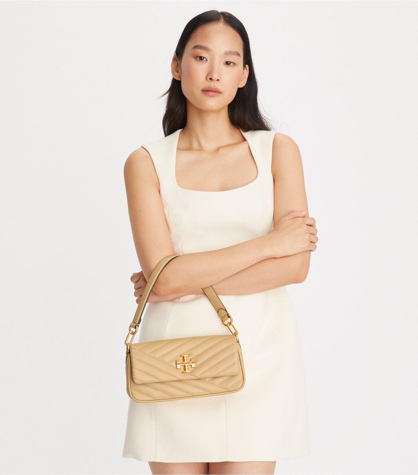 TORY BURCH トリーバーチ SMALL KIRA CHEVRON FLAP SHOULDER BAG Kira Chevron Shoulder Bag: Women's Designer Shoulder Bags