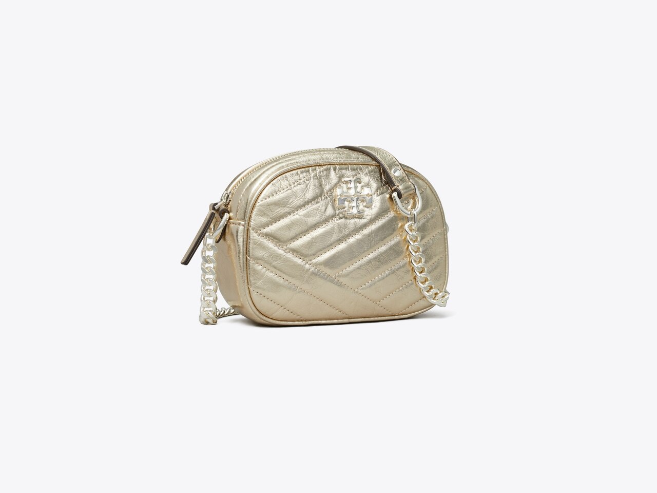 Tory Burch Kira Chevron Metallic Small Flap Shoulder Bag