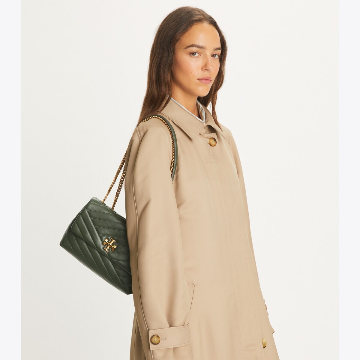 Small Kira Chevron Shoulder Bag: Women