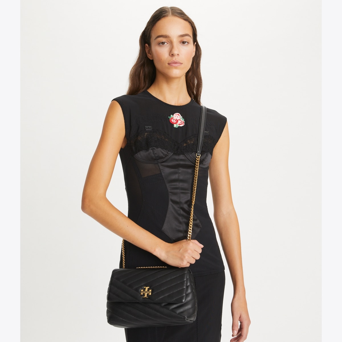 バッグ kira Small Kira Chevron Shoulder Bag: Women's Designer Shoulder