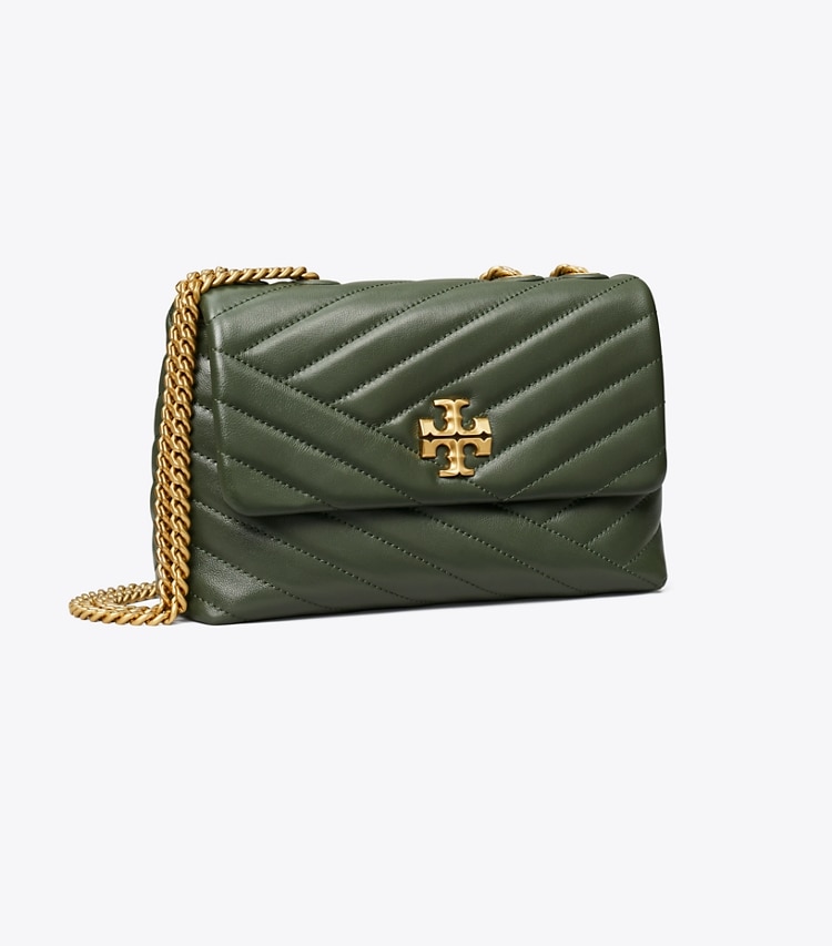 Tory Burch designer shoulder bags Small Kira Chevron Shoulder Bag in SYCAMORE angle