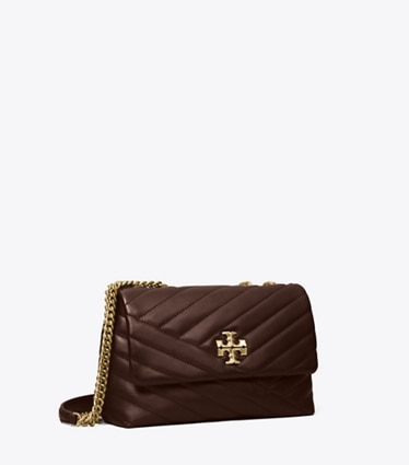 Tory Burch designer shoulder bags Small Kira Chevron Shoulder Bag in TEMPRANILLO angle
