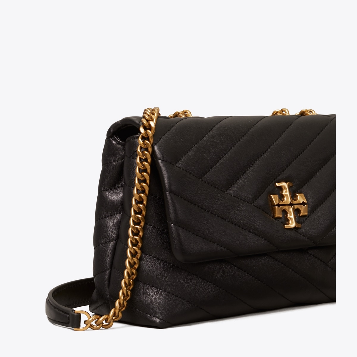 即発★Tory Burch★Kira Chevron Small Convertible Bag 90452 Small Kira Chevron Shoulder Bag: Women's Designer Shoulder