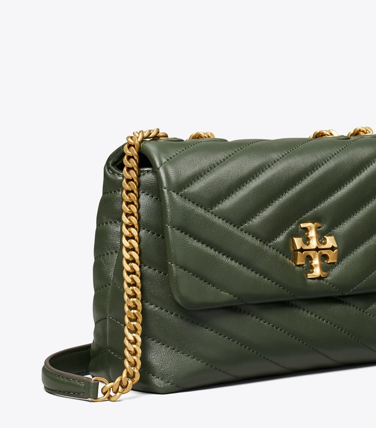 Tory Burch designer shoulder bags Small Kira Chevron Shoulder Bag in SYCAMORE detail