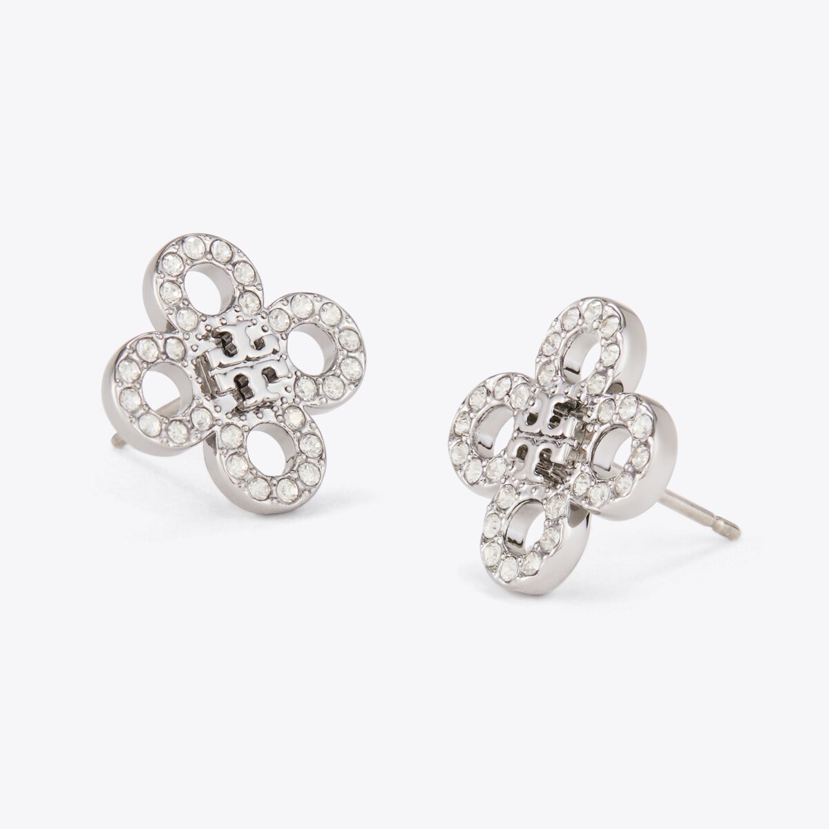 Small Kira Clover Pavé Stud: Women's Designer Earrings Small Kira Clover Pavé Stud: Women's Designer Earrings