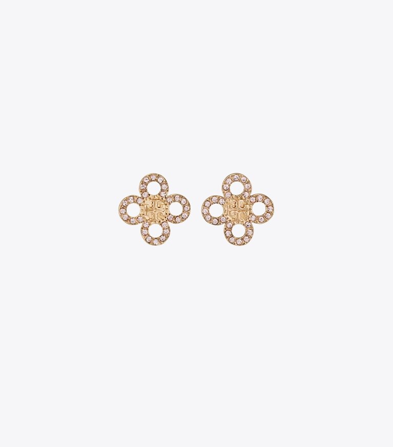 【関税・送料込み】Tory Burch キラ パヴェ スタッド ピアス キラ クローバー パヴェスタッズ: レディース イヤリング