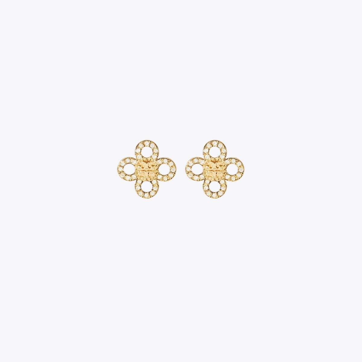 Small Kira Clover Pavé Stud: Women's Jewelry | Earrings | Tory