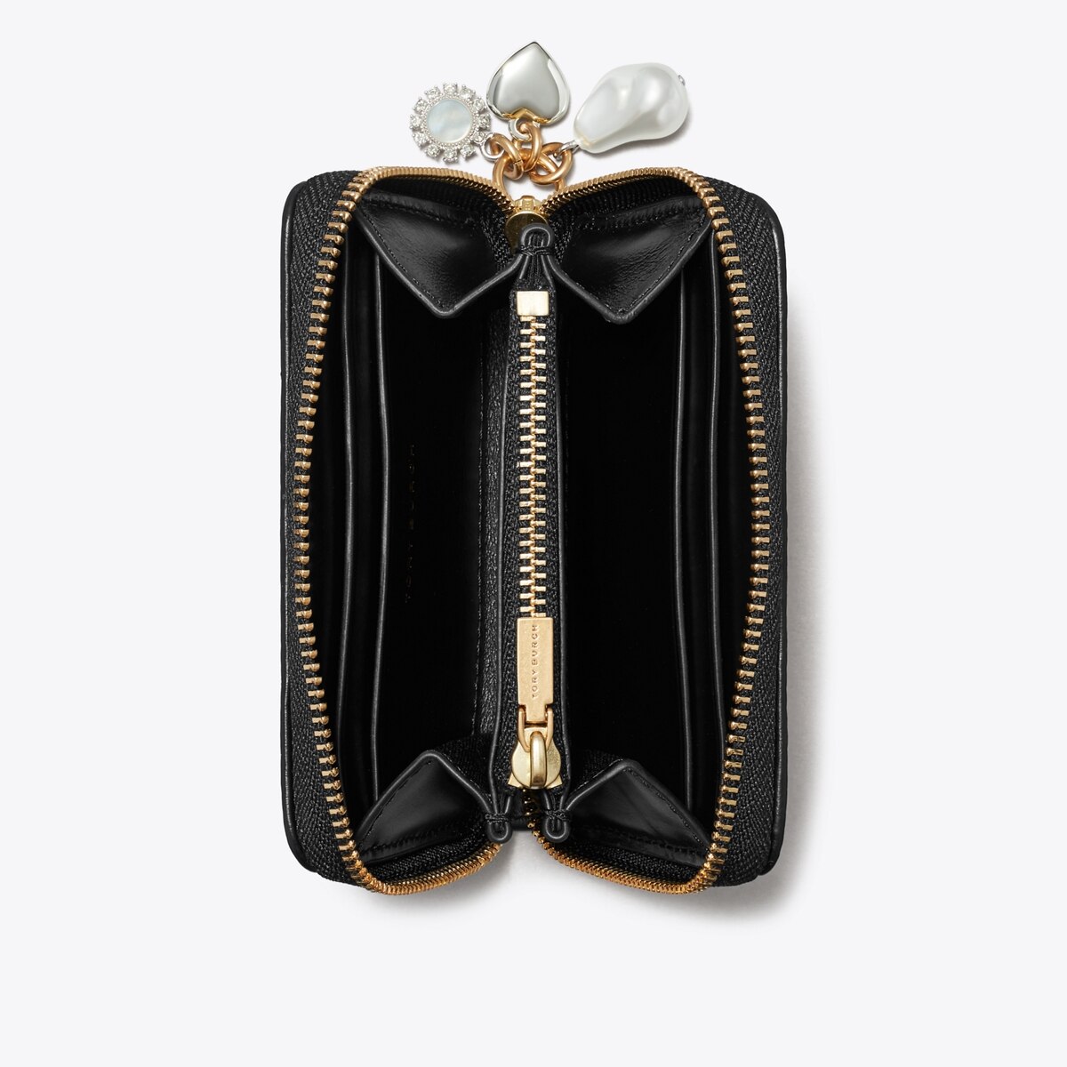 Small Kira Diamond Quilt Charm Zip Wallet: Women's Designer