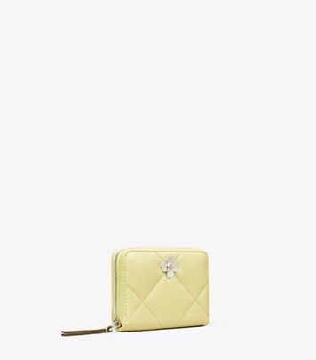 Small Kira Moto Quilt Metallic Zip-Around Wallet: Women's Designer