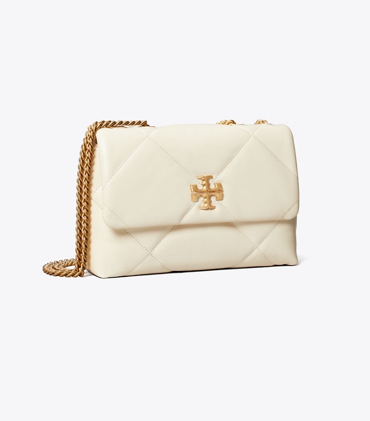 Tory Burch designer shoulder bags Small Kira Diamond Quilt Convertible Shoulder Bag in Warm White angle