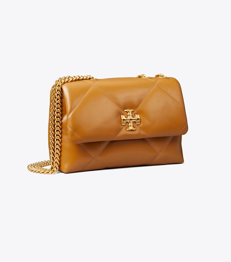 Tory Burch designer shoulder bags Small Kira Diamond Quilt Convertible Shoulder Bag in Tan angle
