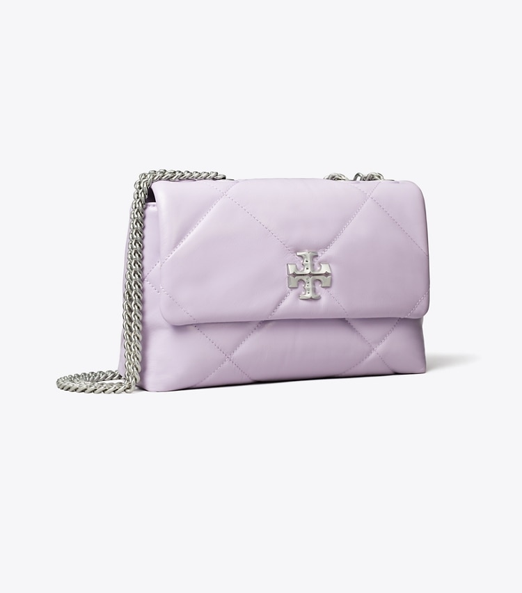 Tory Burch designer shoulder bags Small Kira Diamond Quilt Convertible Shoulder Bag in Purple Heather angle