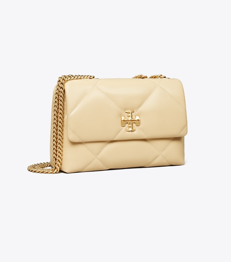 Tory Burch designer ショルダーバッグ キラ ダイヤモンドキルト コンバーチブル スモールショルダーバッグ in Vanilla Soft Serve angle
