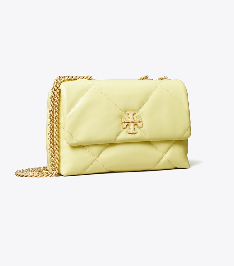 Tory Burch designer ショルダーバッグ キラ ダイヤモンドキルト コンバーチブル スモールショルダーバッグ in Frozen Zest angle