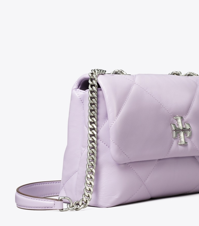 Tory Burch designer shoulder bags Small Kira Diamond Quilt Convertible Shoulder Bag in Purple Heather angle
