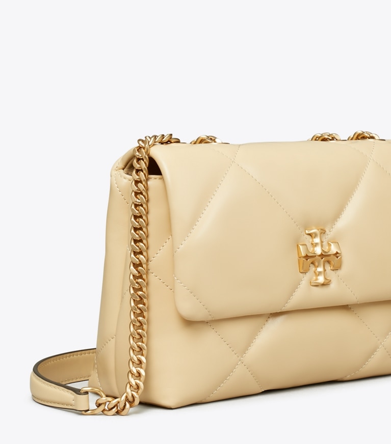 Tory Burch designer ショルダーバッグ キラ ダイヤモンドキルト コンバーチブル スモールショルダーバッグ in Vanilla Soft Serve angle