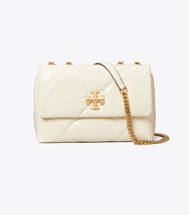 Tory Burch designer shoulder bags Small Kira Diamond Quilt Convertible Shoulder Bag in Warm White front