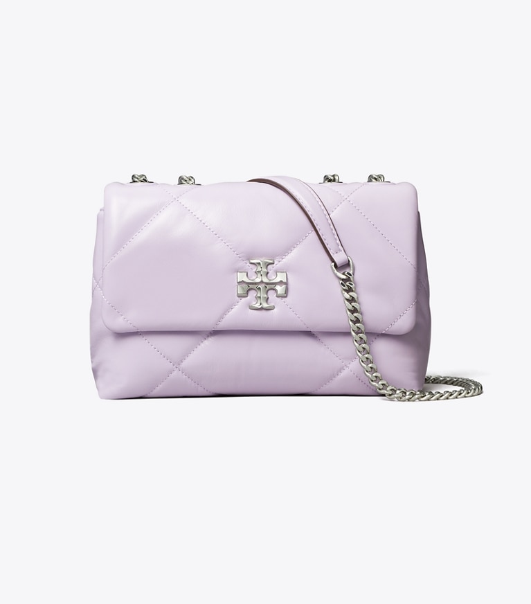 Tory Burch designer shoulder bags Small Kira Diamond Quilt Convertible Shoulder Bag in Purple Heather angle