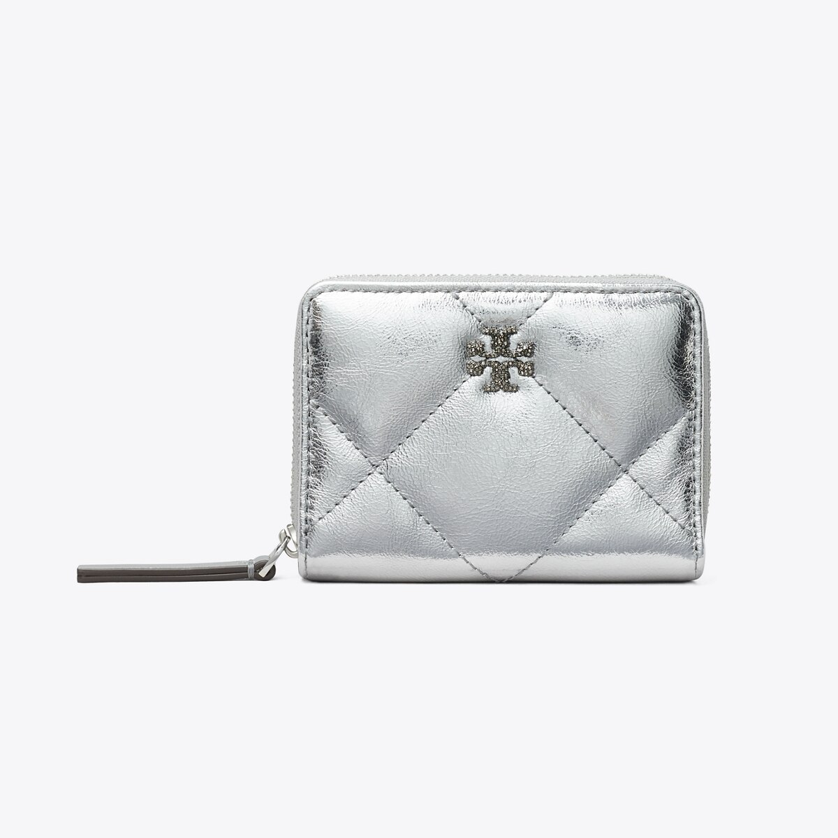 ♡507♡　TORY BURCH Wallet Small Kira Diamond Quilt Metallic Zip-Around Wallet: Women's