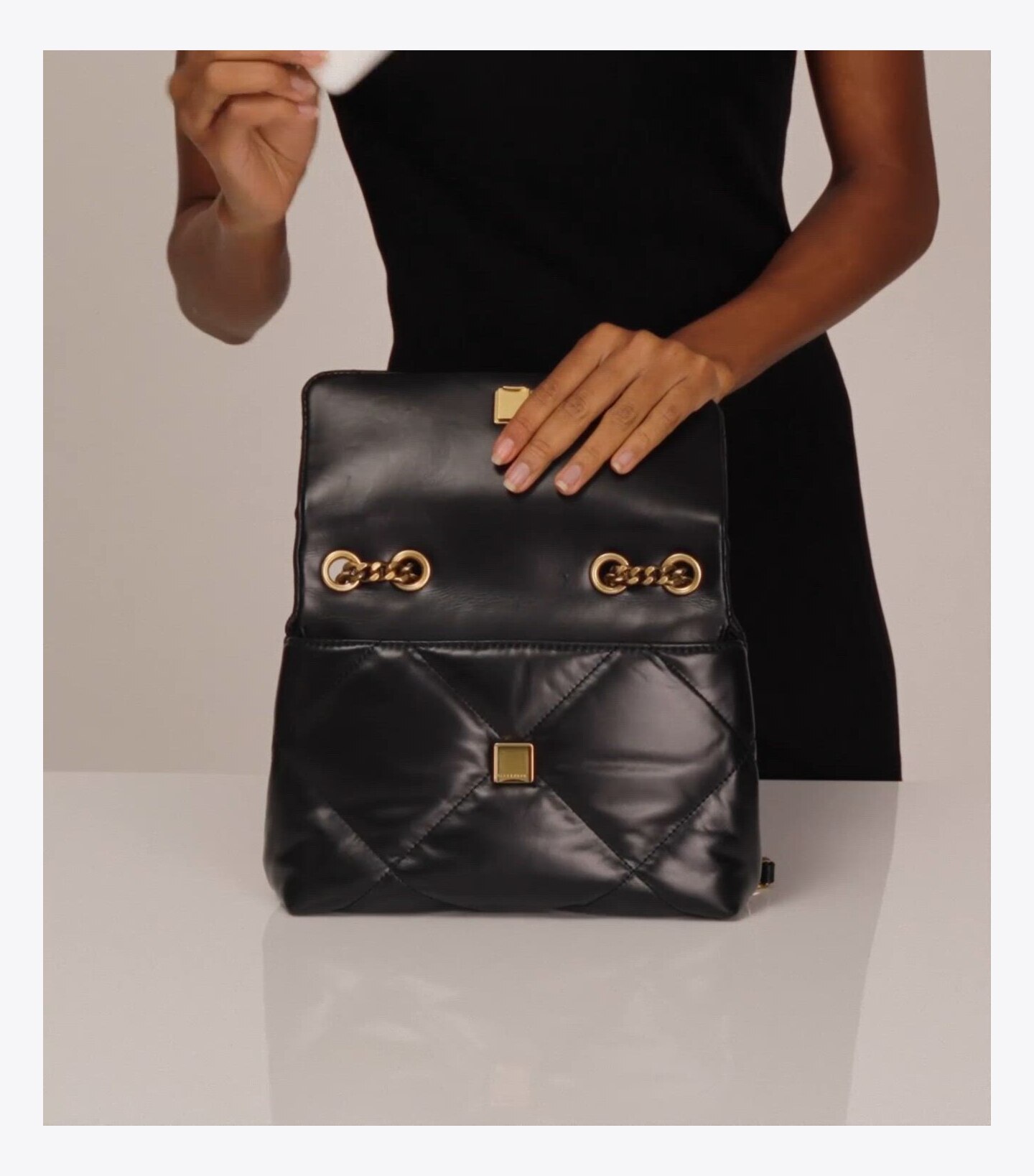 Small Kira Diamond Quilt Pavé Shoulder Bag