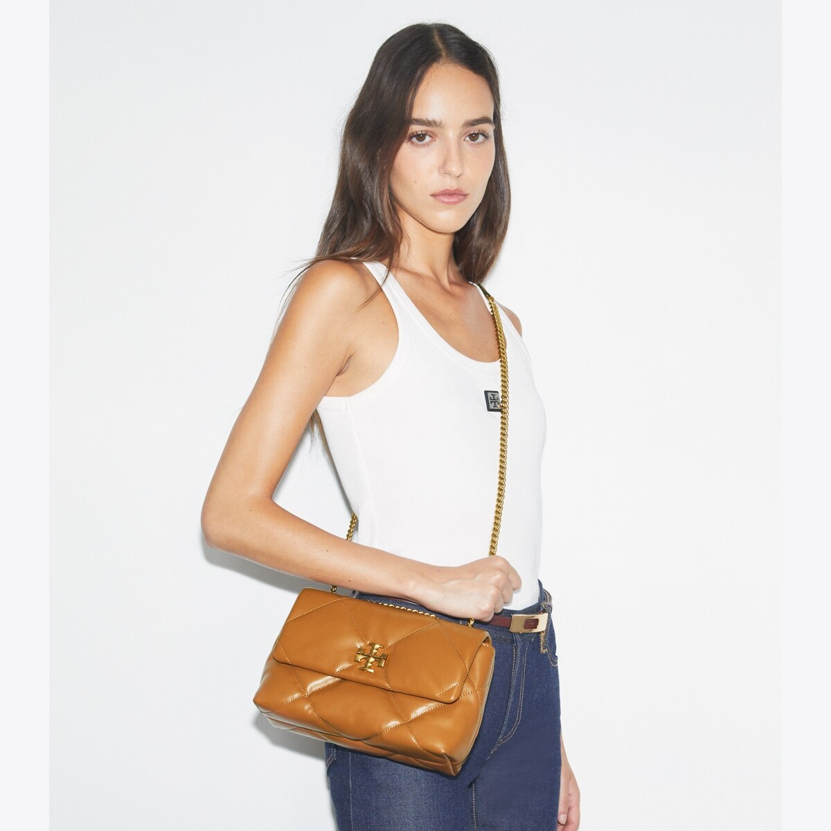 ショルダーバッグ・ポシェット Tory Burch SHOULDER BAG (154706 700) Small Kira Diamond Quilt Shoulder Bag: Women's Designer
