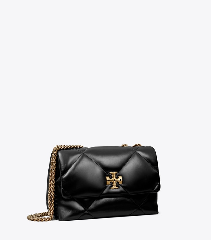 Tory Burch designer ショルダーバッグ キラ ダイヤモンドキルト コンバーチブル スモールショルダーバッグ in Black angle