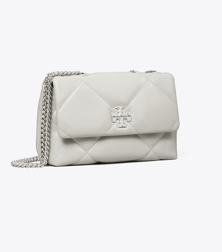 Tory Burch designer ショルダーバッグ キラ ダイヤモンドキルト コンバーチブル スモールショルダーバッグ in Gray angle