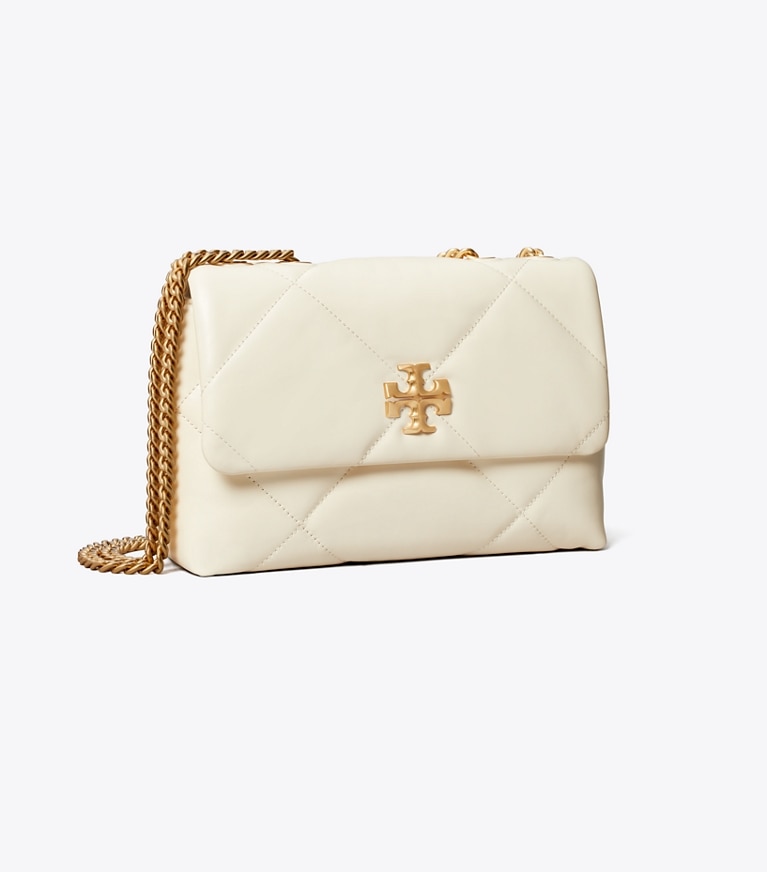 Tory Burch designer shoulder bags Small Kira Diamond Quilt Shoulder Bag in Warm White angle