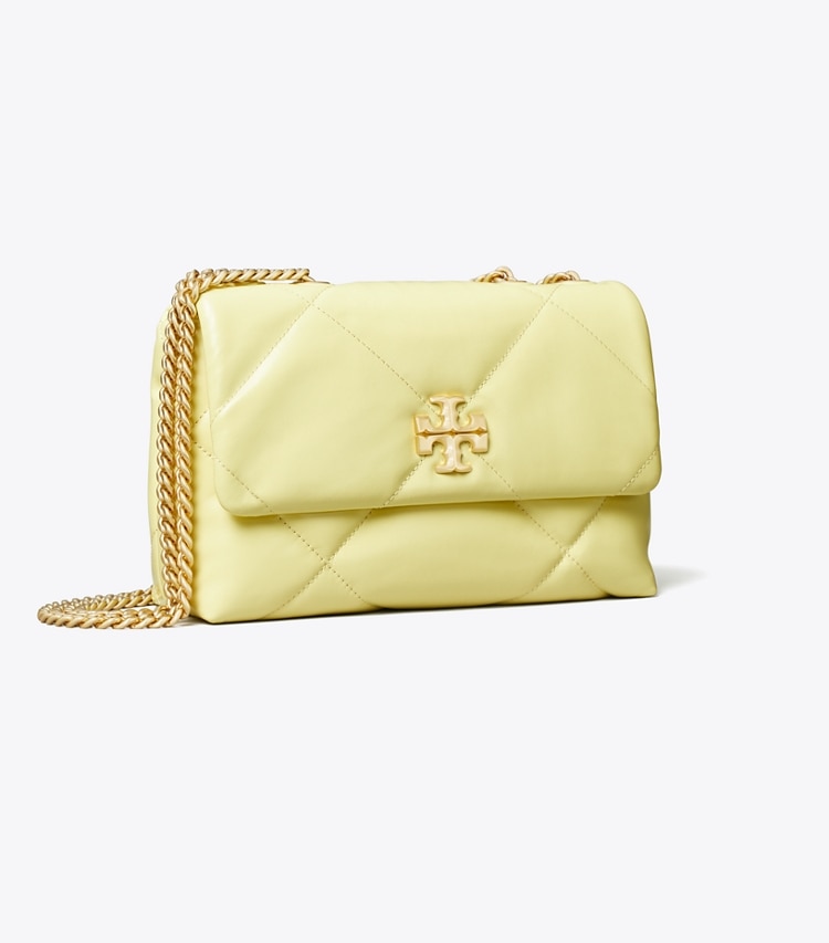 Tory Burch designer ショルダーバッグ キラ ダイヤモンドキルト コンバーチブル スモールショルダーバッグ in Frozen Zest angle